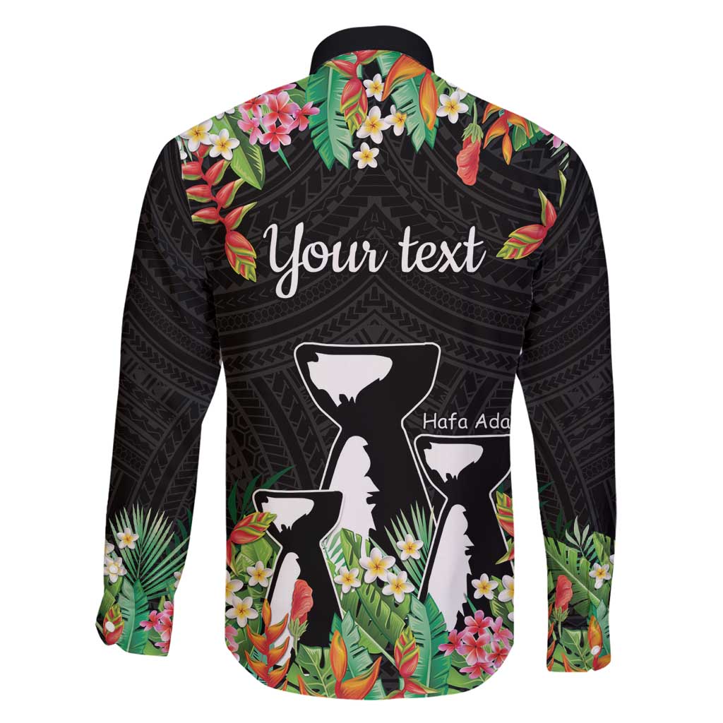 671 Guam Personalised Family Matching Long Sleeve Bodycon Dress and Hawaiian Shirt Latte Stone and Tropical Flowers