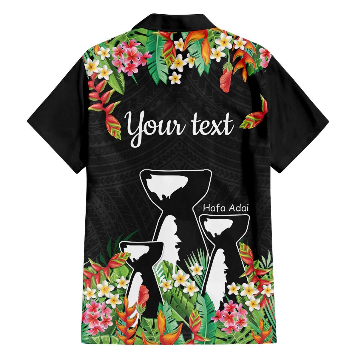671 Guam Personalised Family Matching Puletasi and Hawaiian Shirt Latte Stone and Tropical Flowers LT9 - Polynesian Pride