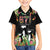 671 Guam Personalised Family Matching Short Sleeve Bodycon Dress and Hawaiian Shirt Latte Stone and Tropical Flowers