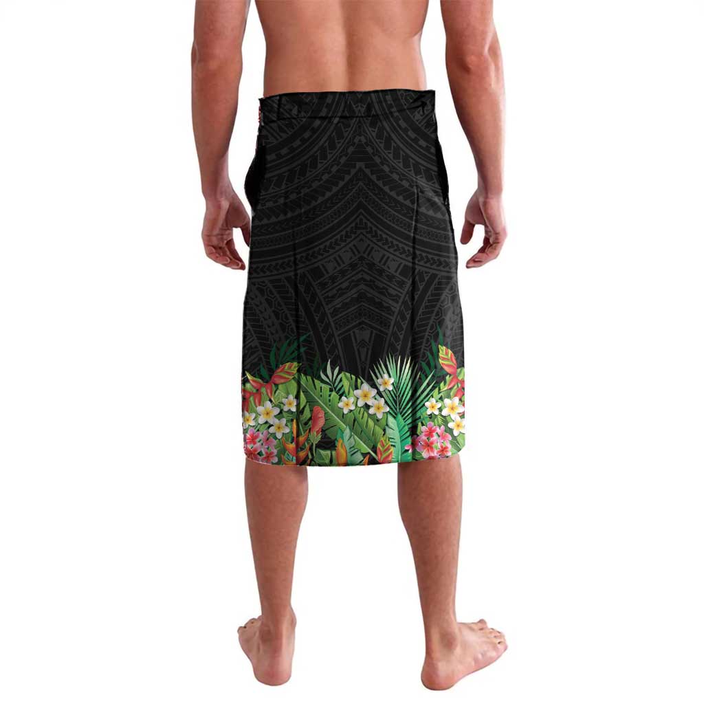 671 Guam Personalised Lavalava Latte Stone and Tropical Flowers