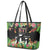 671 Guam Personalised Leather Tote Bag Latte Stone and Tropical Flowers