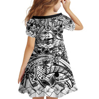 Guam Hafa Adai Guasali Flowers Family Matching Off The Shoulder Long Sleeve Dress and Hawaiian Shirt