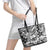 Guam Hafa Adai Guasali Flowers Leather Tote Bag