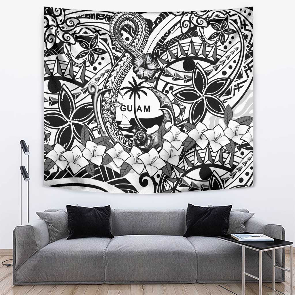Guam Hafa Adai Guasali Flowers Tapestry