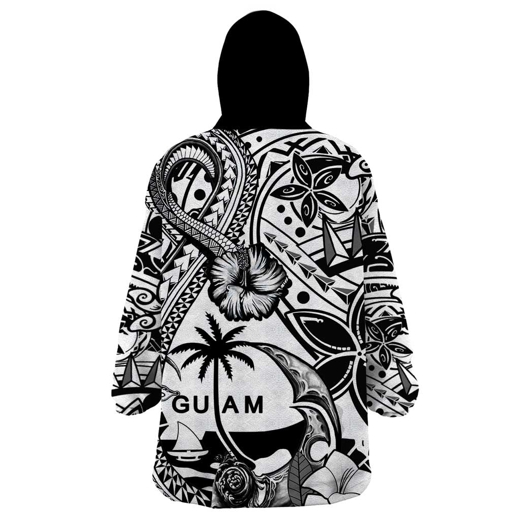 Guam Hafa Adai Guasali Flowers Wearable Blanket Hoodie