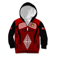 Tonga Rugby Kid Hoodie Go Champions World Cup 2023 Ngatu Unique LT9 Zip Hoodie Red - Polynesian Pride