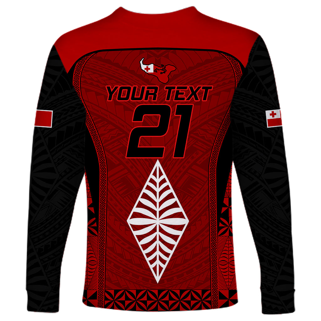 Custom Tonga Rugby Long Sleeve Shirt Go Champions World Cup 2023 Ngatu Unique LT9 - Polynesian Pride