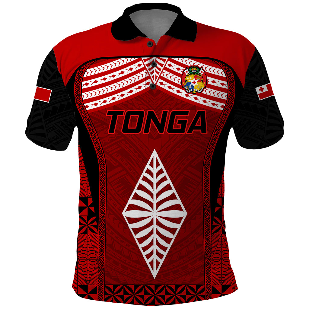 Custom Tonga Rugby Polo Shirt Go Champions World Cup 2023 Ngatu Unique LT9 Red - Polynesian Pride