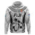 Custom Fiji Rugby Hoodie Go Champions World Cup 2023 Tapa Unique White Vibe LT9 Zip Hoodie White - Polynesian Pride