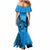 Fiji Rugby Mermaid Dress Go Champions World Cup 2023 Tapa Unique Blue Vibe LT9 - Polynesian Pride