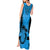 Fiji Rugby Tank Maxi Dress Go Champions World Cup 2023 Tapa Unique Blue Vibe LT9 - Polynesian Pride