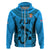 Custom Fiji Rugby Hoodie Go Champions World Cup 2023 Tapa Unique Blue Vibe LT9 Zip Hoodie Blue - Polynesian Pride