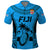 Custom Fiji Rugby Polo Shirt Go Champions World Cup 2023 Tapa Unique Blue Vibe LT9 Blue - Polynesian Pride