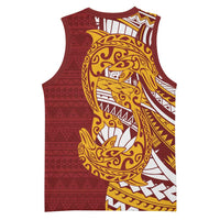 Couple Dolphins Maori Motif Basketball Jersey - Polynesian Pride