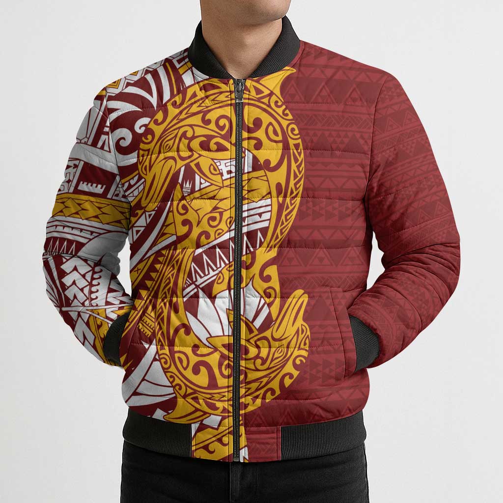 Couple Dolphins Maori Motif Bomber Puffer Jacket - Polynesian Pride