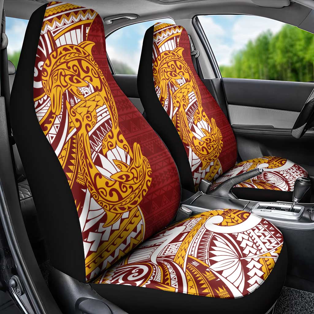 Couple Dolphins Maori Motif Car Seat Cover - Polynesian Pride