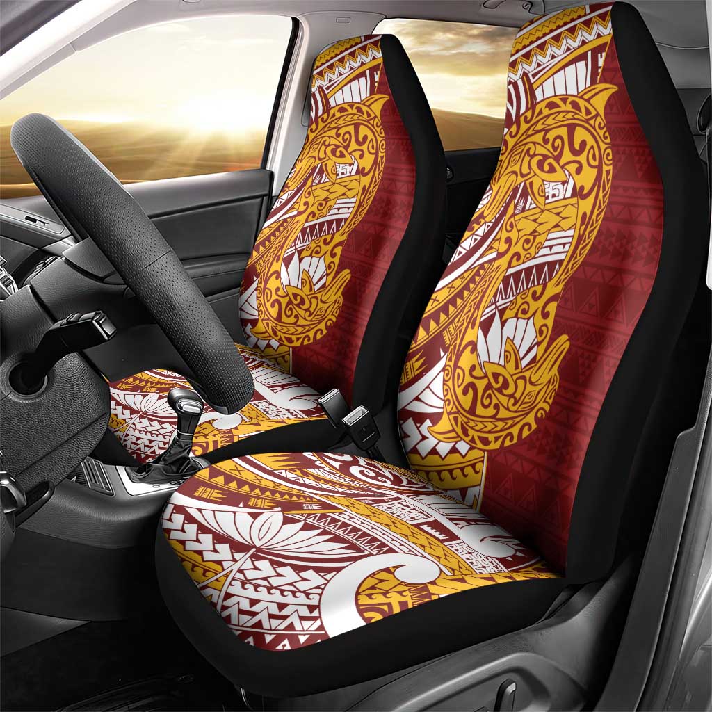 Couple Dolphins Maori Motif Car Seat Cover - Polynesian Pride