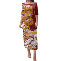 Couple Dolphins Maori Motif Family Matching Puletasi and Hawaiian Shirt - Polynesian Pride