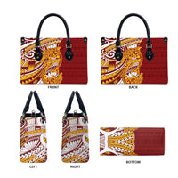 Couple Dolphins Maori Motif Leather Bag - Polynesian Pride