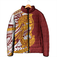 Couple Dolphins Maori Motif Padded Jacket - Polynesian Pride