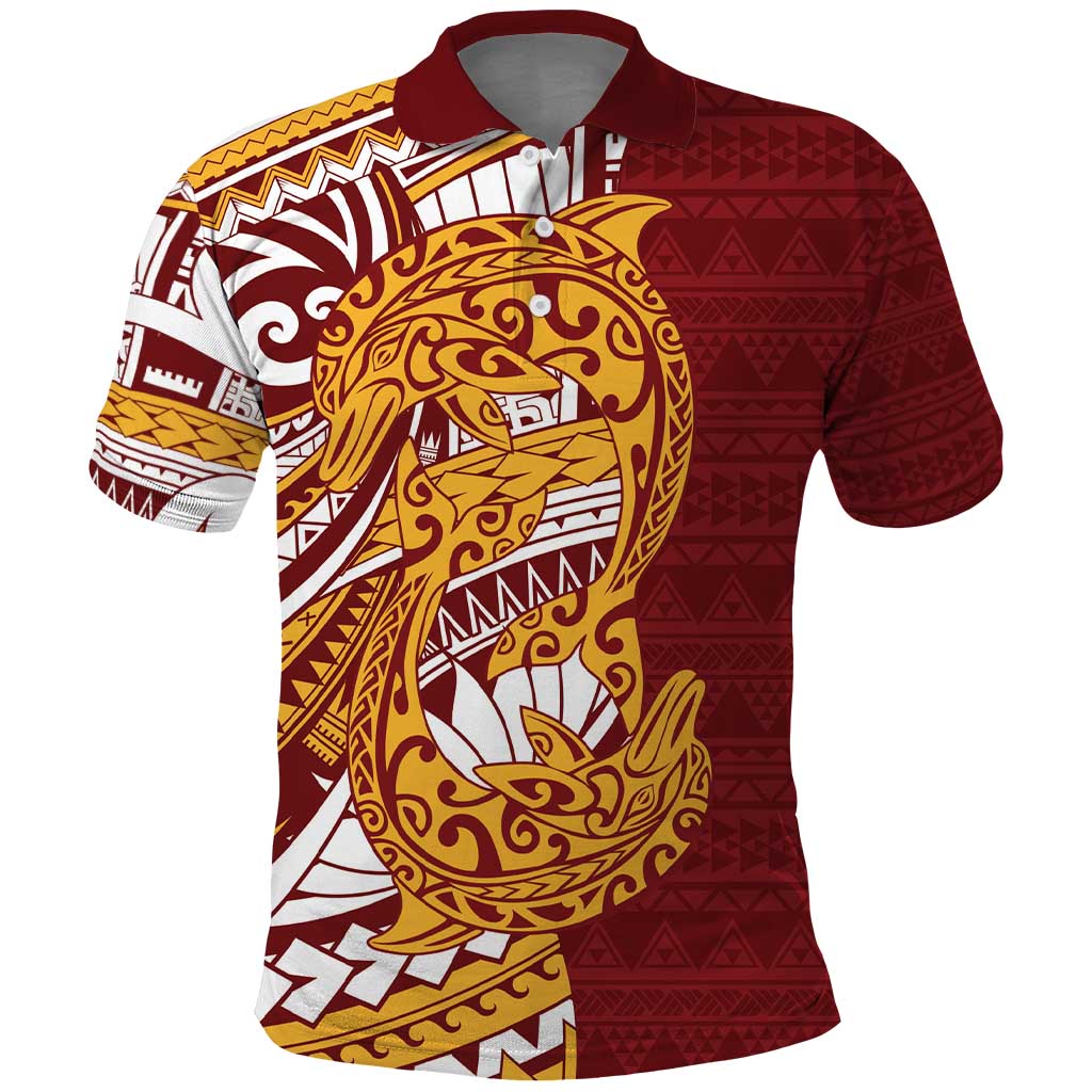 Couple Dolphins Maori Motif Polo Shirt - Polynesian Pride