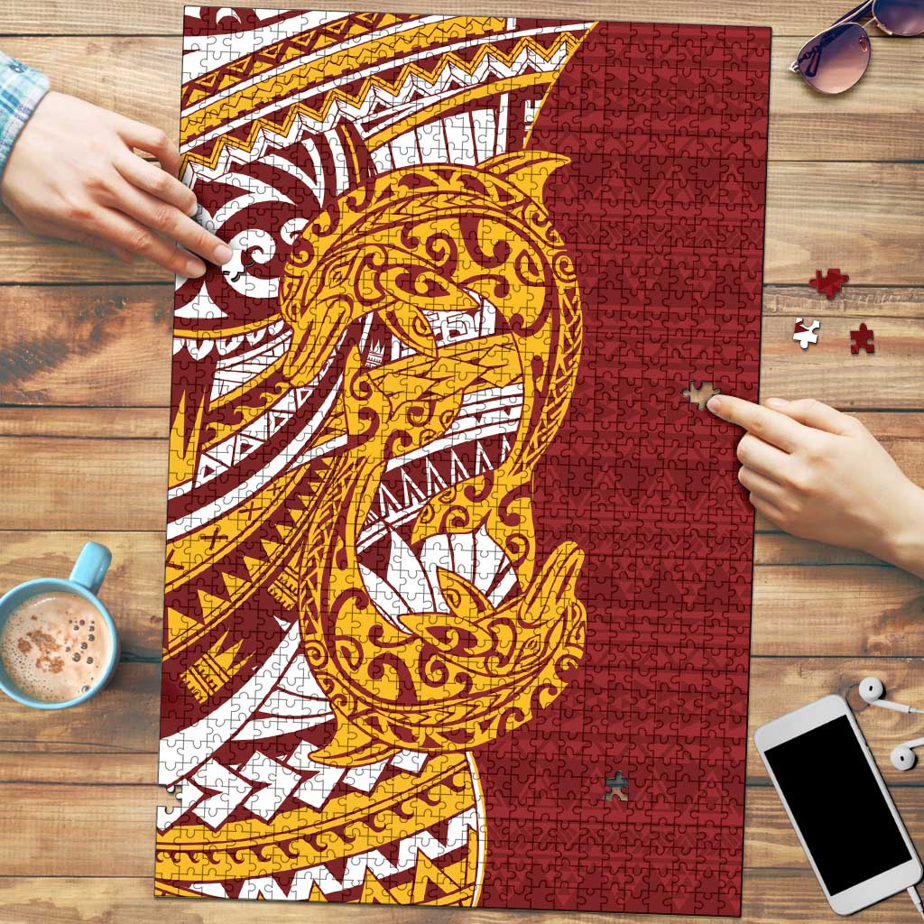 Couple Dolphins Maori Motif Puzzle - Polynesian Pride