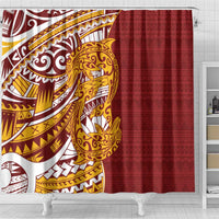 Couple Dolphins Maori Motif Shower Curtain - Polynesian Pride