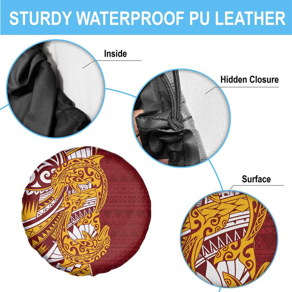 Couple Dolphins Maori Motif Spare Tire Cover - Polynesian Pride