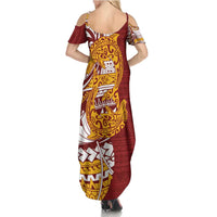 Couple Dolphins Maori Motif Summer Maxi Dress - Polynesian Pride