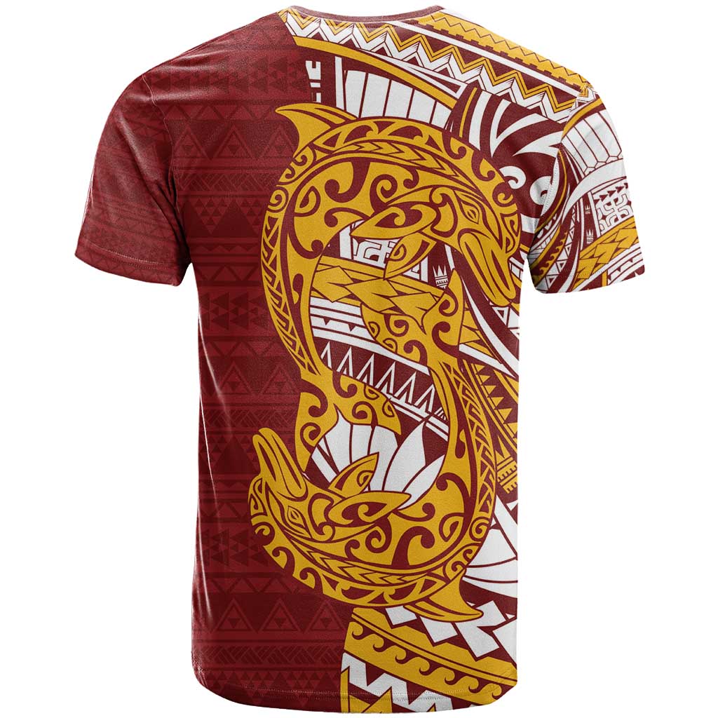 Couple Dolphins Maori Motif T Shirt - Polynesian Pride