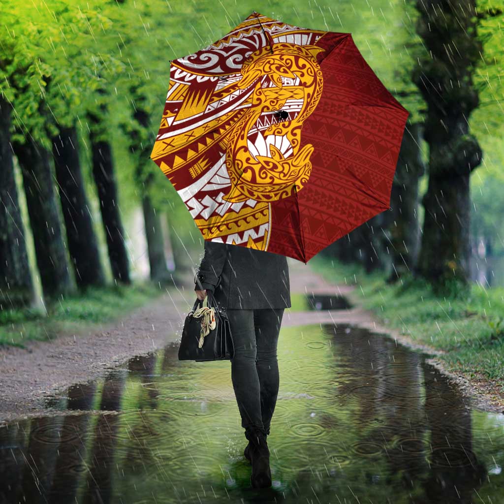 Couple Dolphins Maori Motif Umbrella - Polynesian Pride