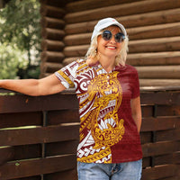 Couple Dolphins Maori Motif Women Polo Shirt - Polynesian Pride