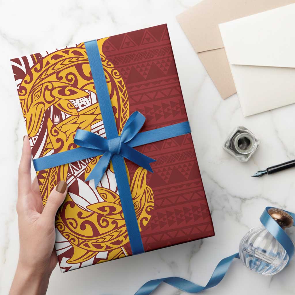 Couple Dolphins Maori Motif Wrapping Paper - Polynesian Pride