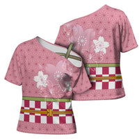 Japanese Asanoha Pattern Cross Shoulder Shirt Charm Against Evil Spirits - Polynesian Pride