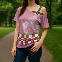 Japanese Asanoha Pattern Cross Shoulder Shirt Charm Against Evil Spirits - Polynesian Pride