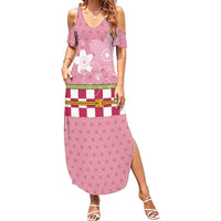 Japanese Asanoha Pattern Family Matching Summer Maxi Dress and Hawaiian Shirt Charm Against Evil Spirits - Polynesian Pride