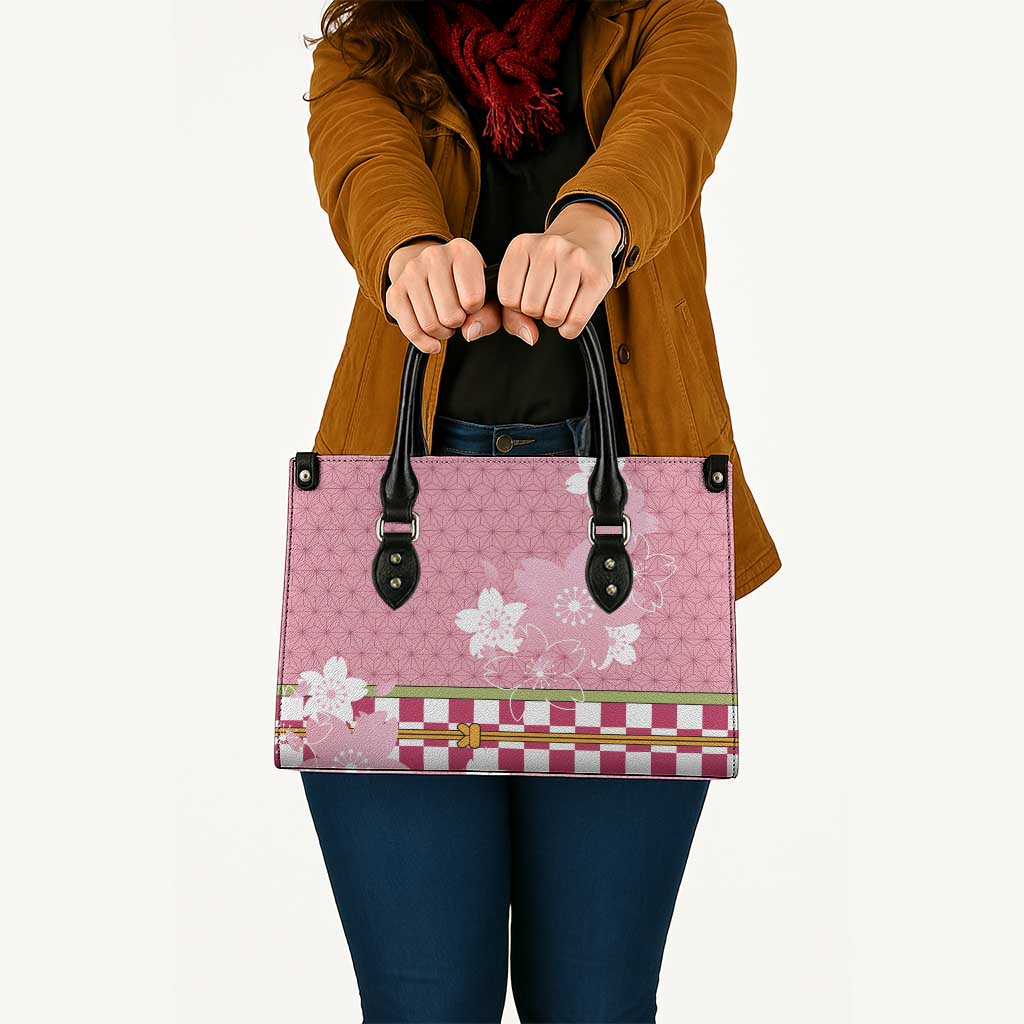 Japanese Asanoha Pattern Leather Bag Charm Against Evil Spirits - Polynesian Pride