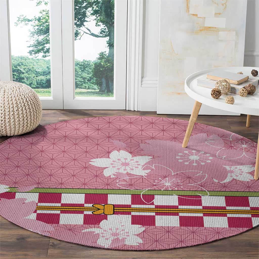 Japanese Asanoha Pattern Round Carpet Charm Against Evil Spirits - Polynesian Pride