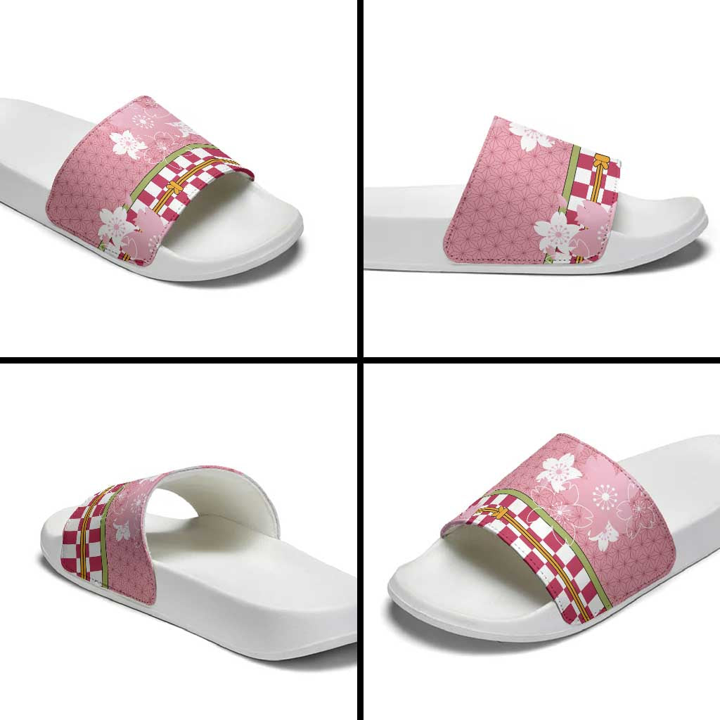 Japanese Asanoha Pattern Slide Sandals Charm Against Evil Spirits - Polynesian Pride