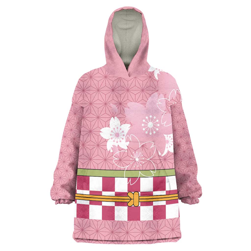 Japanese Asanoha Pattern Wearable Blanket Hoodie Charm Against Evil Spirits - Polynesian Pride