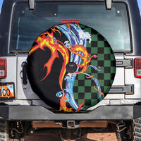 Japanese Asanoha Pattern Spare Tire Cover Sun Flame Slayer Dragon Hinokami Kagura Spirit - Polynesian Pride