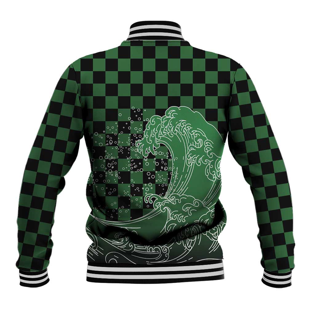 Japanese Asanoha Pattern Baseball Jacket Water Breathing Slayer Dragon - Polynesian Pride