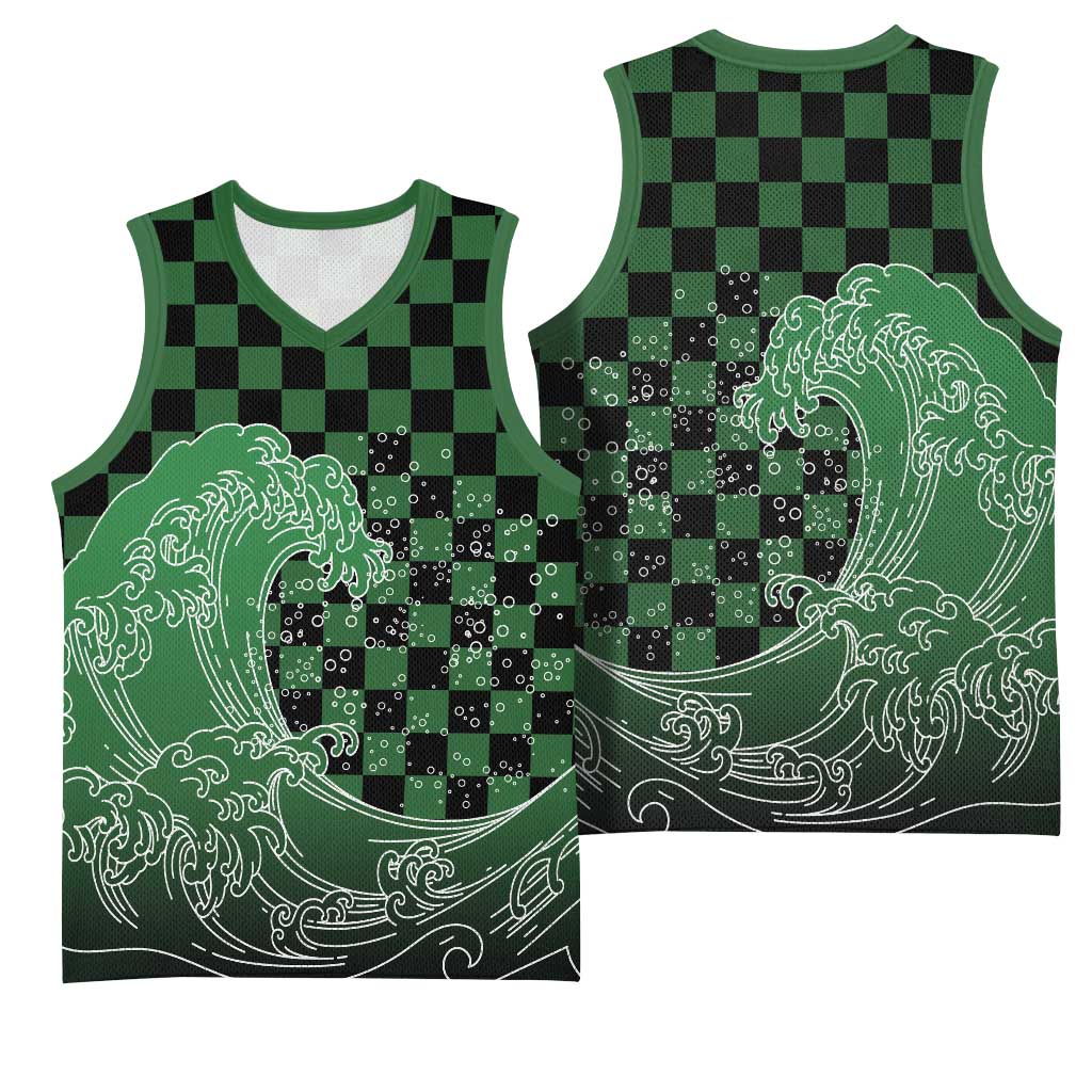 Japanese Asanoha Pattern Basketball Jersey Water Breathing Slayer Dragon - Polynesian Pride