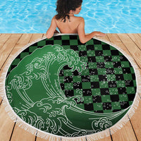 Japanese Asanoha Pattern Beach Blanket Water Breathing Slayer Dragon - Polynesian Pride