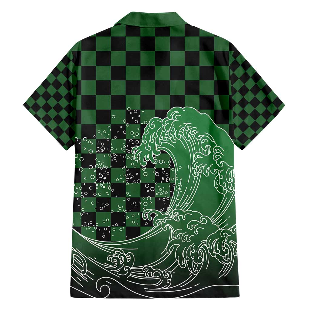 Japanese Asanoha Pattern Family Matching Long Sleeve Bodycon Dress and Hawaiian Shirt Water Breathing Slayer Dragon LT9 - Polynesian Pride