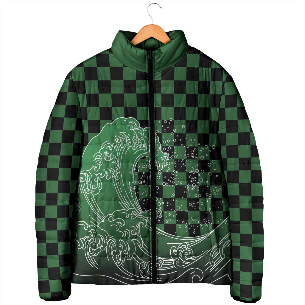Japanese Asanoha Pattern Padded Jacket Water Breathing Slayer Dragon - Polynesian Pride