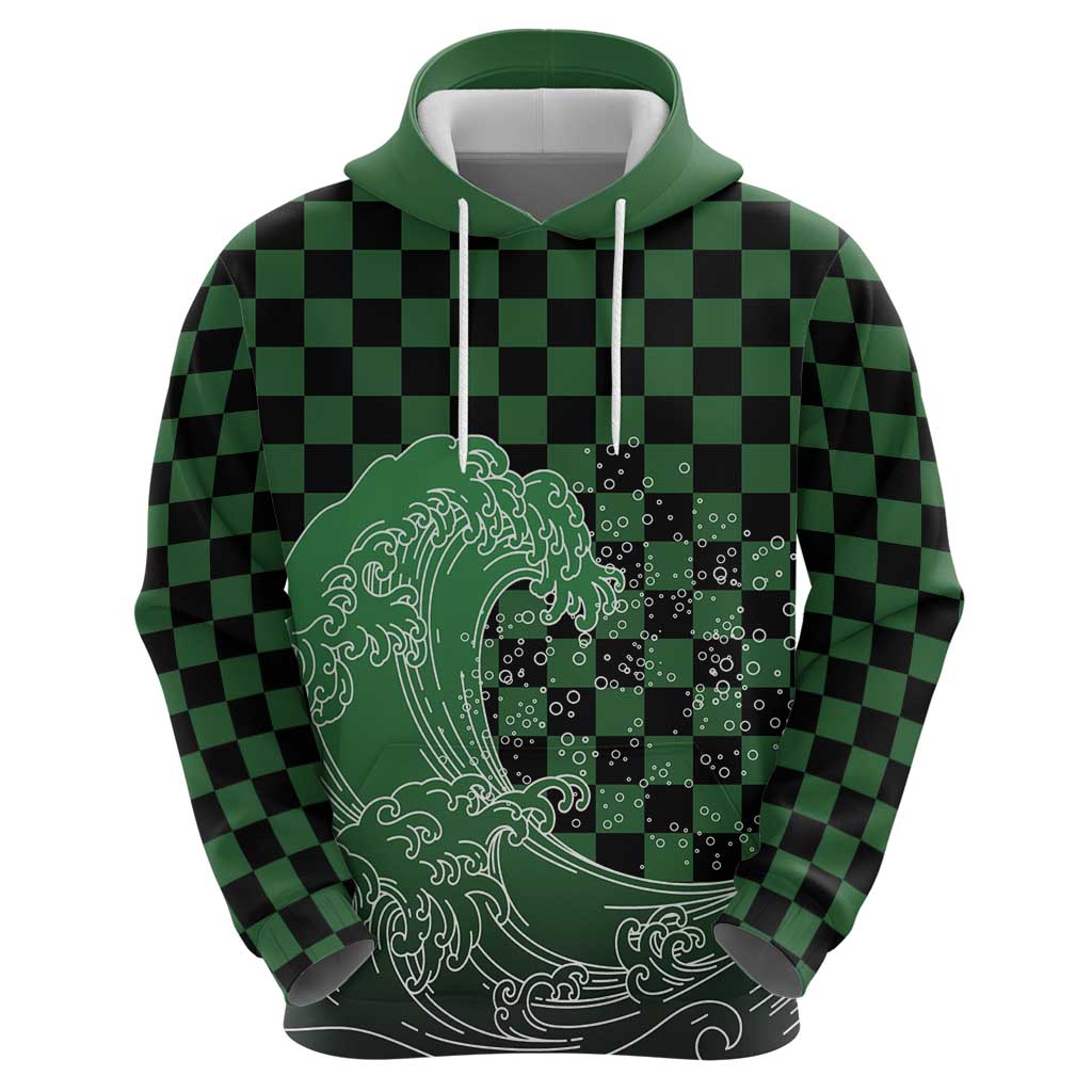 Japanese Asanoha Pattern Zip Hoodie Water Breathing Slayer Dragon - Polynesian Pride