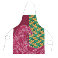 Japanese Bishamon-Kikkou Pattern Apron Water Pillar Silent River Flow - Polynesian Pride