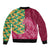 Japanese Bishamon-Kikkou Pattern Bomber Jacket Water Pillar Silent River Flow - Polynesian Pride
