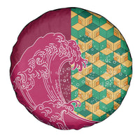 Japanese Bishamon-Kikkou Pattern Spare Tire Cover Water Pillar Silent River Flow - Polynesian Pride